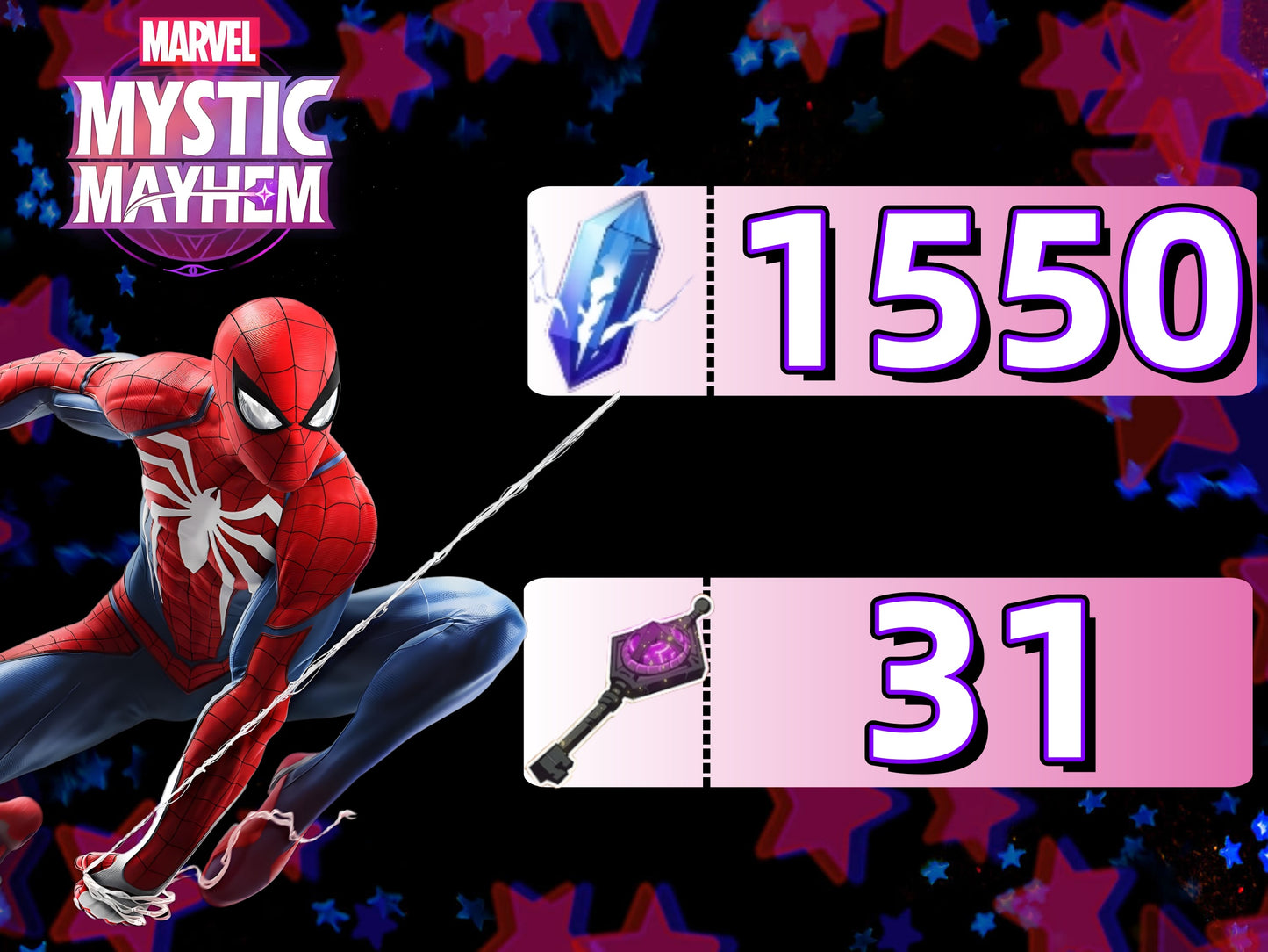 Marvel Mystic Mayhem Account With 1550 Dreamgem 31 Shadow Key