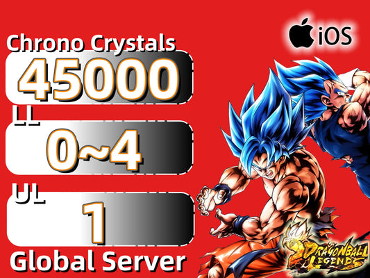 [IOS Global Server] Dragonball Legends Account With 45000+Chrono Crystals 0~4LL 1UL