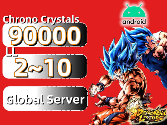 [Android Global Server] Dragonball Legends Account With 90000+Chrono Crystals 2~10LL