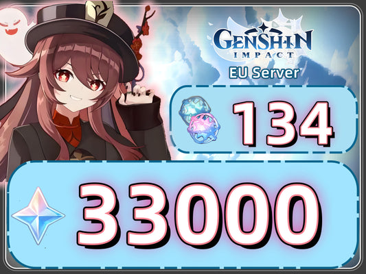 [EU Server] Genshin Impact Account: 33000 Primogems + 134 Draws