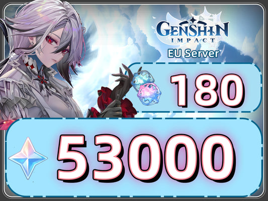 [EU Server] Genshin Impact Account: 53000 Primogems + 180 Draws