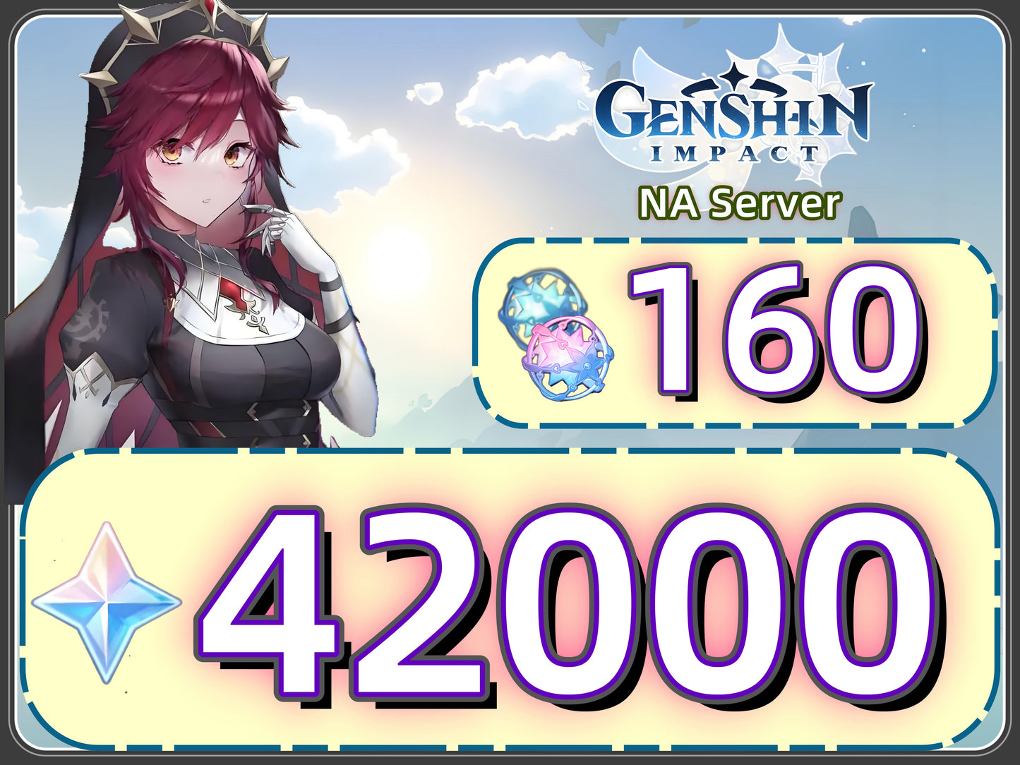 [NA Server] Genshin Impact Account: 42000 Primogems + 160 Draws