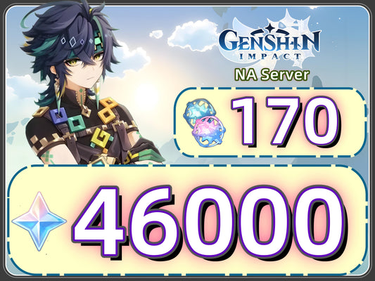 [NA Server] Genshin Impact Account: 46000 Primogems + 170 Draws
