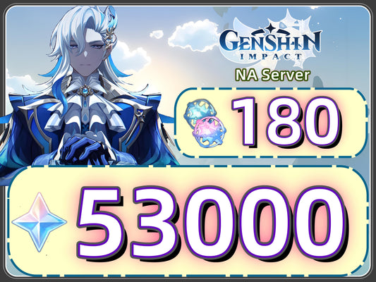 [NA Server] Genshin Impact Account: 53000 Primogems + 180 Draws