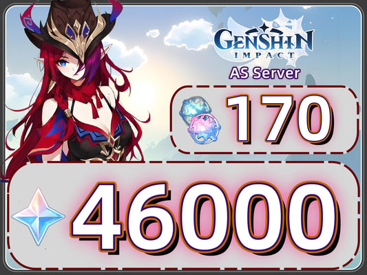 [AS Server] Genshin Impact Account: 46000 Primogems+170 Draws