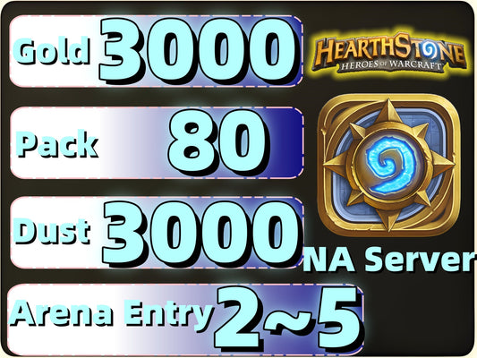 [NA Server]Hearthstone Account:3000+Gold 80+Packs 4000+Dusts 2~5Arena Entry