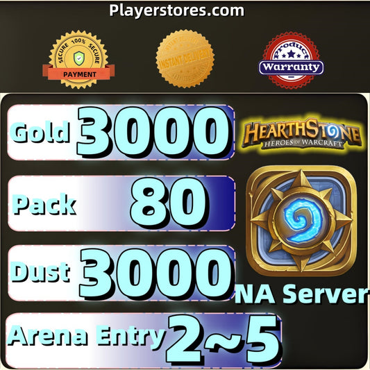 [NA Server]Hearthstone Account With 3000+Gold 80+Packs 4000+Dusts 2~5Arena Entry