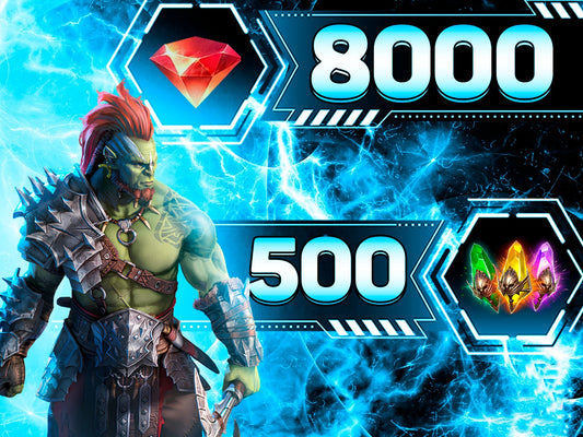 RAID Shadow Legends Account: 8000 Gems 500 Shards 20000 Energy With 5-8 Legendary