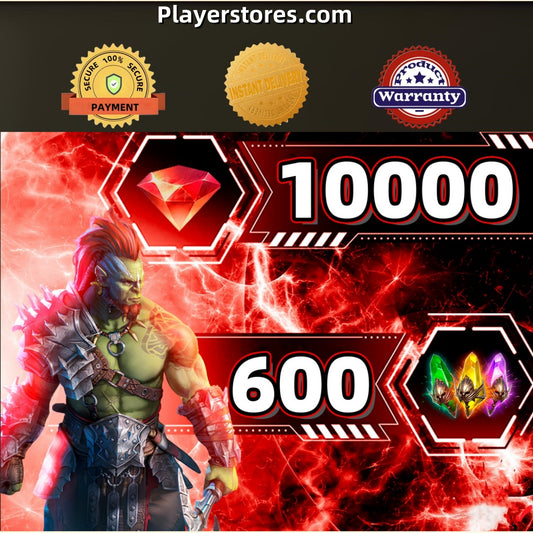RAID Shadow Legends Account With 10000 Gems 600 Shards 38000 Energy Random 10-12 Legendary